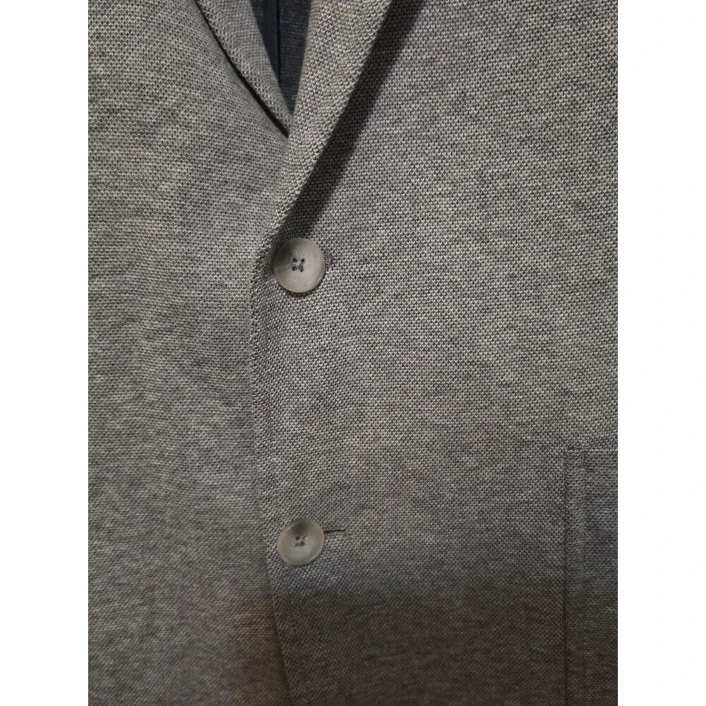 Bespoke New York Mens  Grey Slim Fit Cotton Blend Knit Sport Coat Blazer size L